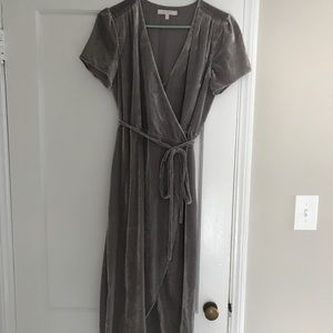 Velvet wrap dress